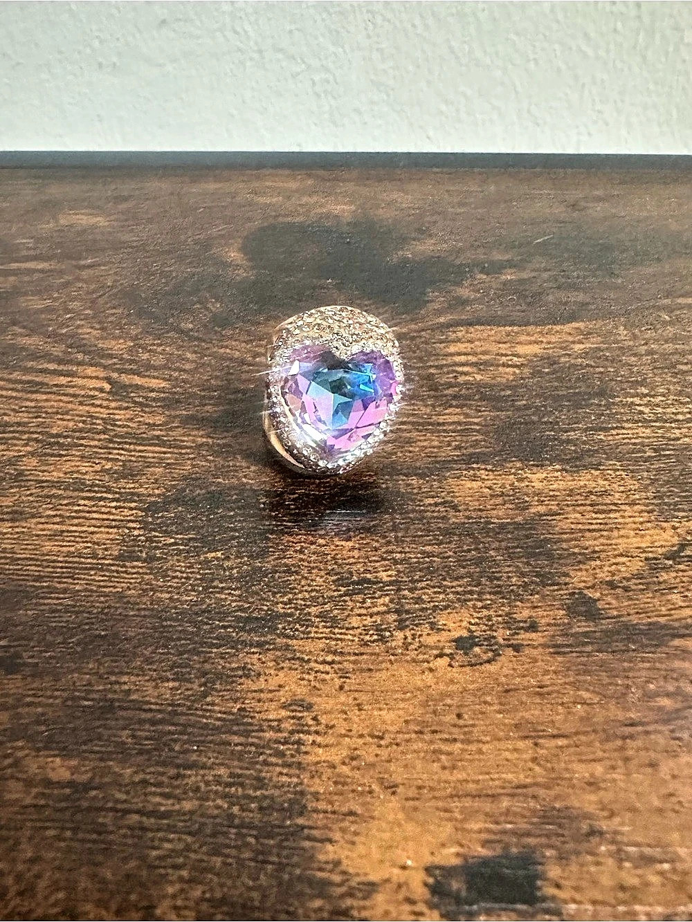 Purple & Gold Statement Ring Adjustable